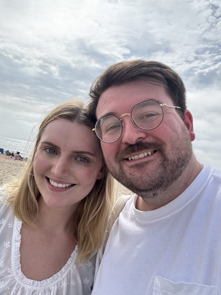 Selfie of Nathan Wolford (right) and his wife Erin (left).